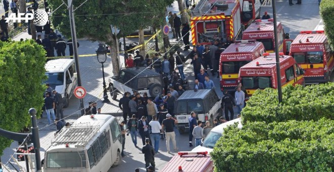 29/10/2018.- Atentado suicida de una mujer en el centro de Túnez. AFP/Fethi Belaid