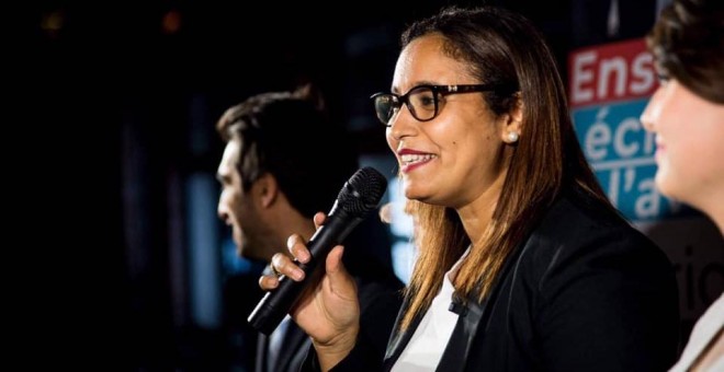 Farida Amradi, la candidata del partido La Francia Insumisa (LFI)