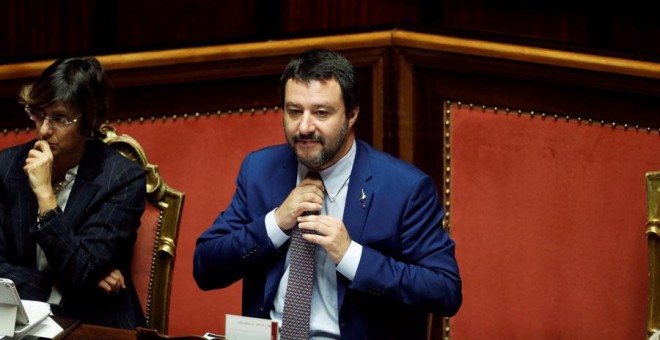 Salvini, hace unos días en el Senado italiano. REUTERS/Remo Casilli
