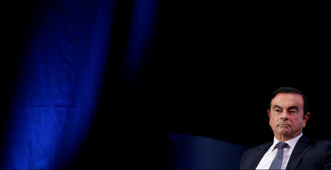 Carlos Ghosn, presidente y consejero delegado de la alianza Renault-Nissan-Mitsubishi Alliance, en un foro durante el Paris Auto Show, el pasado octubre. REUTERS/Regis Duvignau