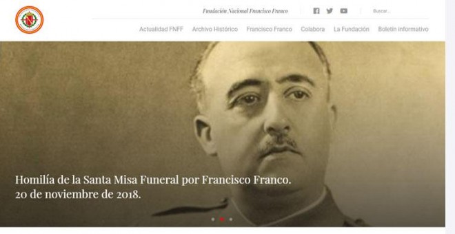Portada de la web de la Fundación Francisco Franco.
