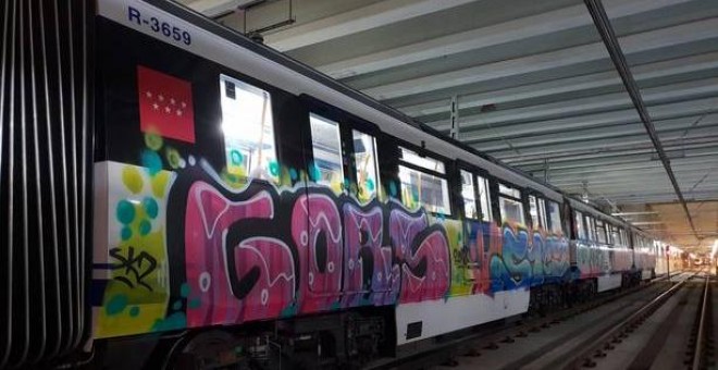 Uno de los metros afectados por los grafitis /EFE