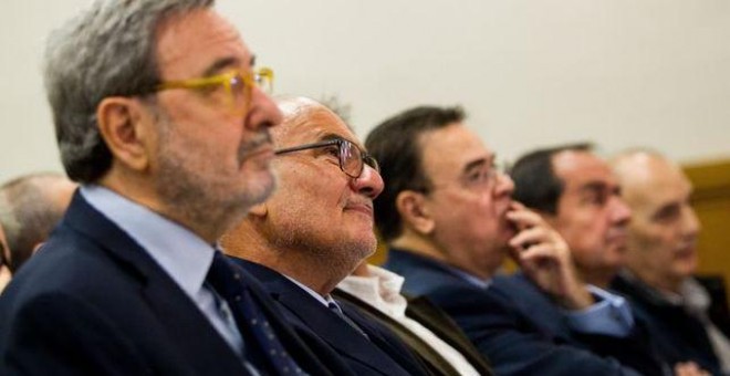 El expresidente de Caixa Catalunya Narcís Serra y el que era su director general Adolf Todó