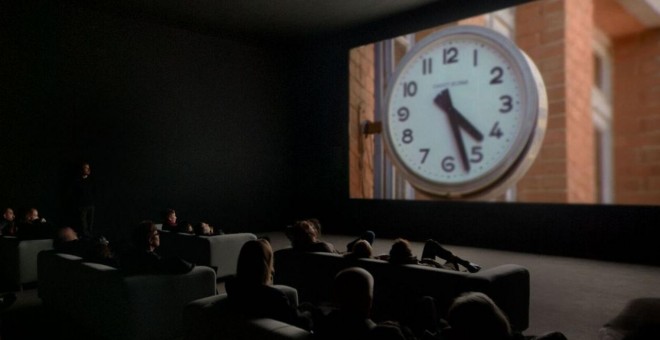 Exhibición de la obra 'The Clock', en la Tate Modern de Londres.