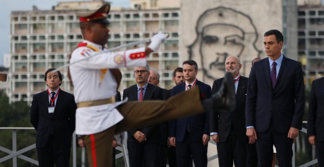 El presidente del Gobierno de España, Pedor Sánchez, en un acto institucional en La Habana (Cuba). REUTERS/Alexandre Meneghini
