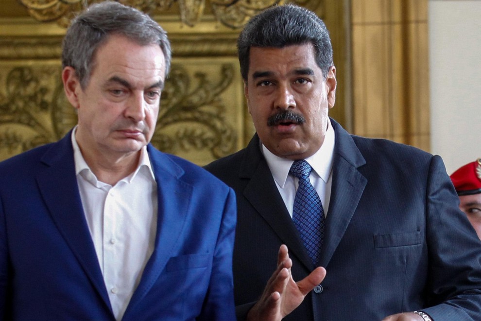 El expresidente del Gobierno, José Luis Rodríguez Zapatero, con el presidente venezolano, Nicolás Maduro, en mayo de 2018  |  EFE/Archivo