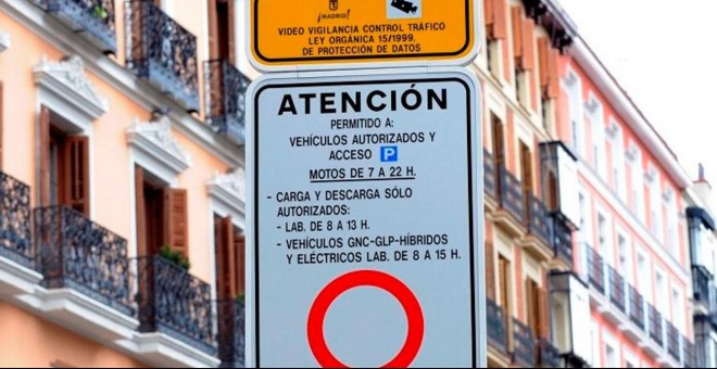 Área restringida en el centro de Madrid/EFE
