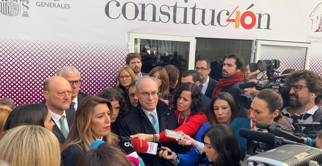 La presidenta andaluza en funciones, Susana Díaz, en el Congreso. / MANUEL SÁNCHEZ