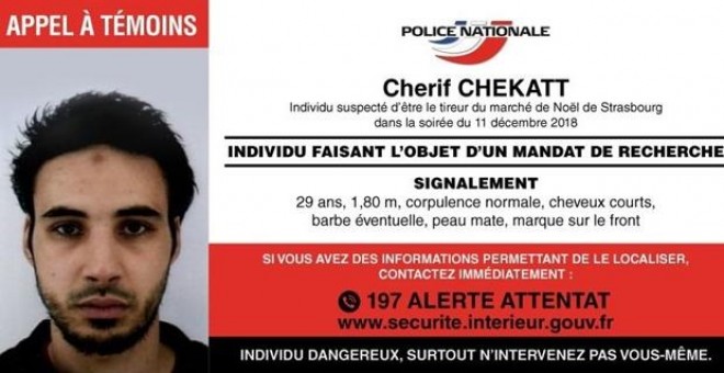Fotografía difundida por la Policía francesa del presunto autor del ataque.- EUROPA PRESS