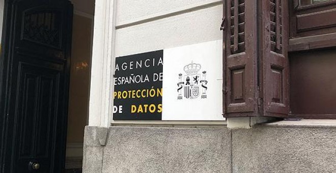 Fachada de la Agencia de Protección de Datos en Madrid. ARCHIVO