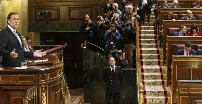 El presidente del Gobierno Mariano Rajoy en el Congreso de los Diputados. EFE/Archivo