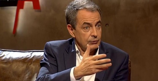 El expresidente del Gobierno José Luis Rodríguez Zapatero en el programa 'En la frontera'.
