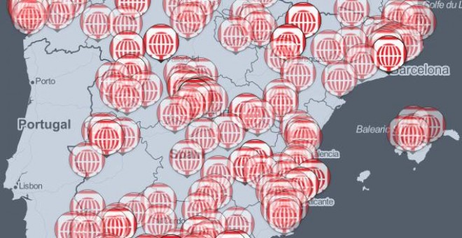 Mapa de localización del Gordo del Sorteo de Navidad 2018: el 03.347.