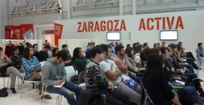 Acto en en las instalaciones de Zaragoza Activa. / EFE