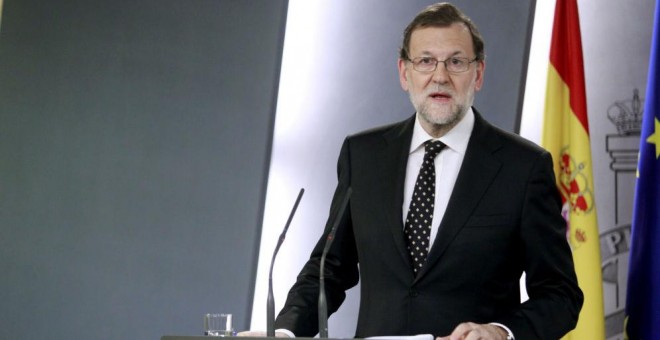 Mariano Rajoy durante una comparecencia institucional. EFE/Archivo