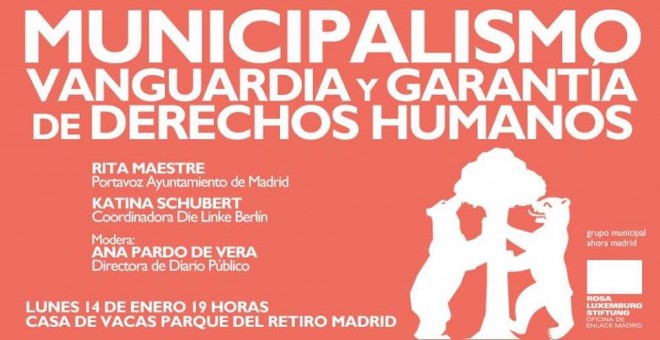 Cartel del evento 'Municipalismo, vanguardia y DDHH'
