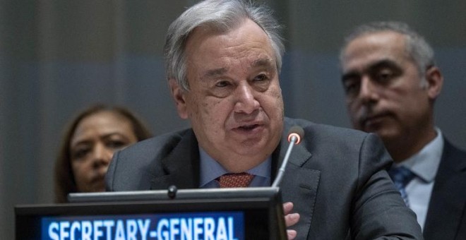 El secretario general de las Naciones Unidas, Antonio Guterres, el 15 de enero de 2019 en Nueva York | AFP