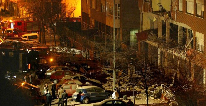 El piso de Leganés, destrozado tras inmolarse los terroristas del 11-M. REUTERS