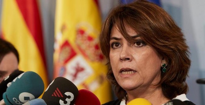 La ministra de Justicia, Dolores Delgado, ha asegurado que las actuales multas para los delitos sexuales más leves desaparecerán y pasarán a ser penas de prisión. | Alejandro García / EFE