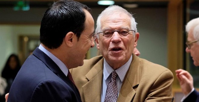 Borrell, en una reunión del Consejo de Asuntos Exteriores de la UE hace unos días en Bruselas. EFE/ Olivier Hoslet