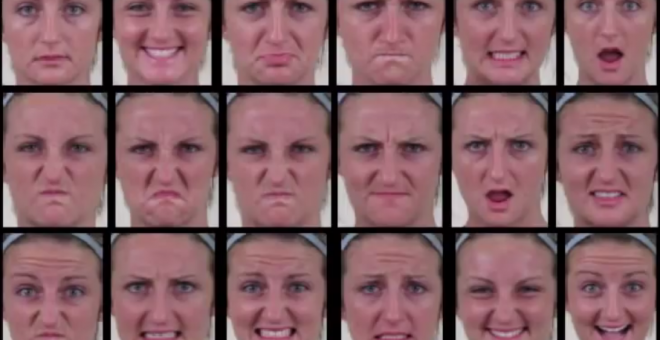 Algunas de las expresiones faciales posibles, en un sujeto de laboratorio. /OSU