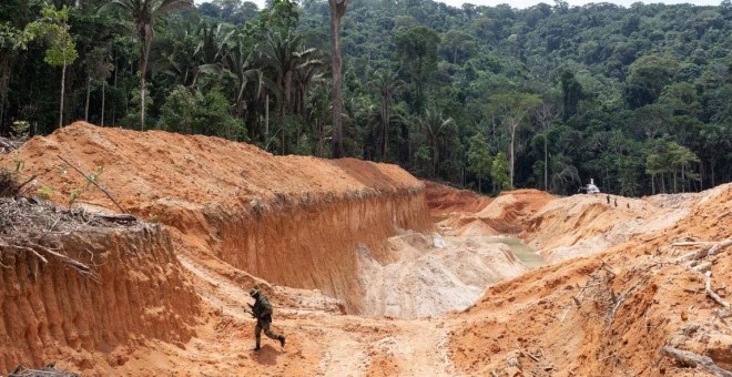 Desactivación de yacimientos ilegales de oro y casiterita en el estado brasileño de Pará./Instituto Brasileño del Medio Ambiente y de los Recursos Naturales Renovables (IBAMA).