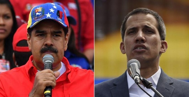 Nicolás Maduro y Juan Guaidó | AFP