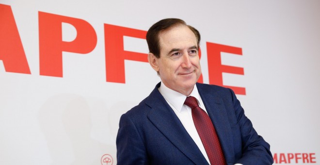 El presidente de Mapfre, Antonio Huertas, en la presentación de los resultados de la aseguradora en 2018.