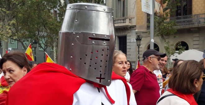 'Templarios' en una concentración del Frente Nacional Identitario