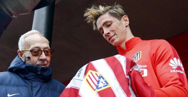 Encuentro de Manuel Briñas y Fernando Torres en 2016 | Atlético de Madrid