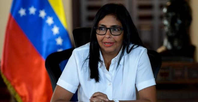 La vicepresidenta de Venezuela, Delcy Rodríguez, en Caracas el 15 de junio de 2018 | AFP/Federico Parra
