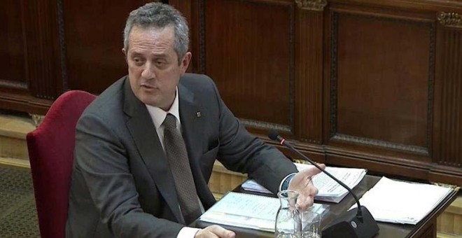 El exconseller de Interior del Govern catalán Joaquim Forn durante su declaración durante el juicio al 'procés'. (EFE)