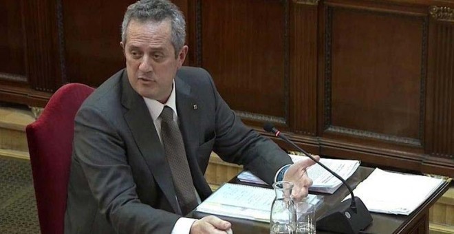 El exconseller de Interior del Govern catalán Joaquim Forn durante su declaración durante el juicio al 'procés'. (EFE)