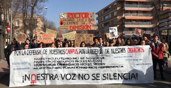 Manifestación este miércoles en Aranjuez./Katrina Calderón