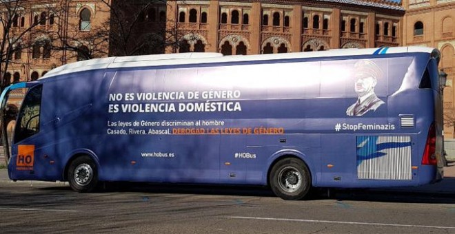 El nuevo autobús que Hazte Oír ha lanzado a las calles de Madrid. TWITTER DE HAZTE OÍR