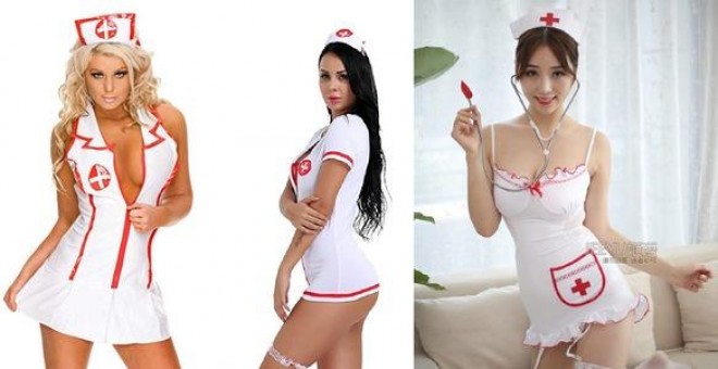 Los disfraces de 'enfermera sexy' todavía siguen ofertándose en Amazon. / AMAZON