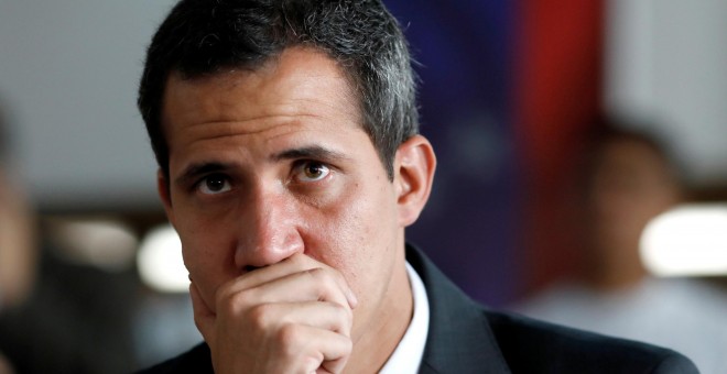 Juan Guaidó durante una rueda de prensa el 18 de febrero. / REUTERS - MANAURE QUINTERO