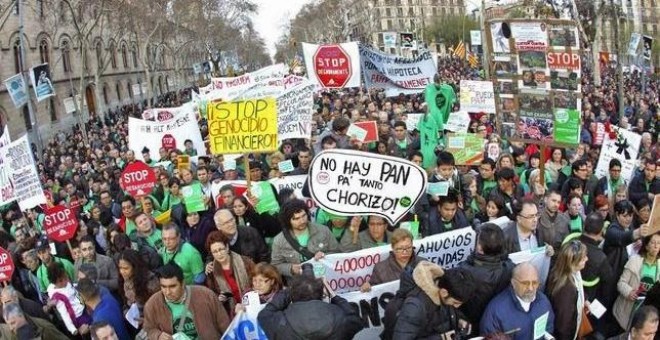 Manifestación de la PAH en Barcelona | EFE