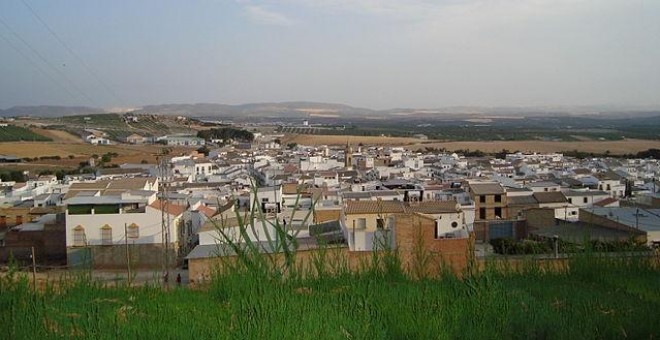 Vista de Gilena desde el parque Blas Infante. De Pablogilena - Trabajo propio, CC BY 3.0, https://commons.wikimedia.org/w/index.php?curid=10373855