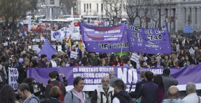 Manifestación del movimiento feminista de Madrid el Día Internacional de la Mujer de 2018 | EFE