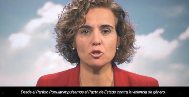 Dolors Monsterrat, portavoz del PP en el Congreso, en el vídeo que ha impulsado la formación con motivo del 8 de marzo.