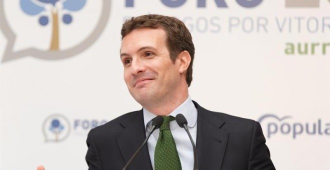 El presidente del PP, Pablo Casado. - EFE