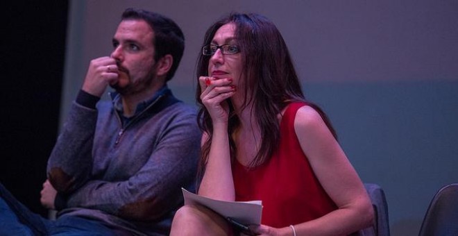 Sol Sánchez y Alberto Garzón durante un acto de IU para la Comunidad de Madrid / Izquierda Unida