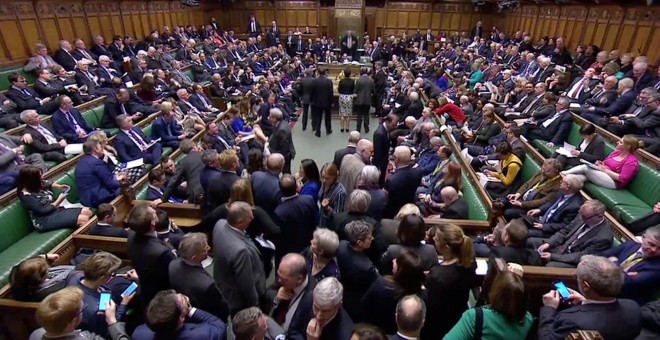 Una imagen del Parlamento británico durante la sesión de este jueves. - REUTERS