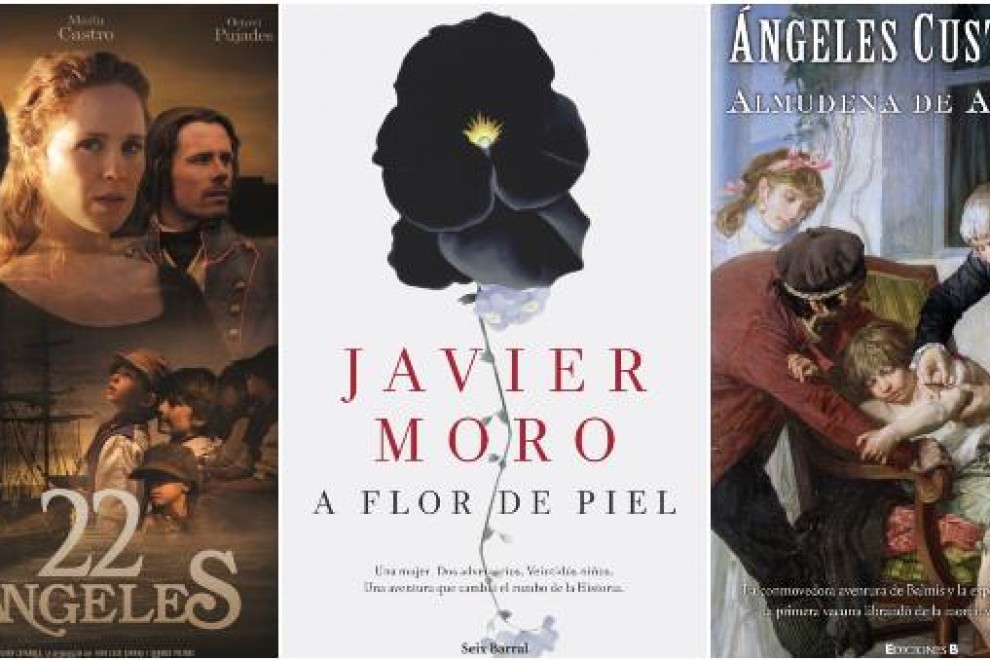 El telefilme '22 ángeles', de Miguel Bardem, y las novelas 'A flor de piel', de Javier Moro, y 'Ángeles Custodios', de Almudena de Arteaga.