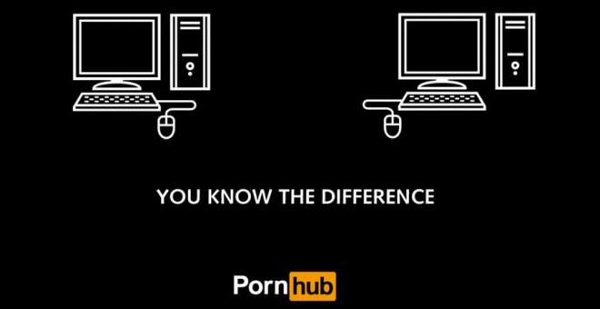 Imagen de un anuncio de PornHub.