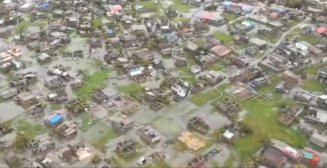 Vista aérea de los daños causados en la ciudad de Beira, en Mozambique. - REUTERS