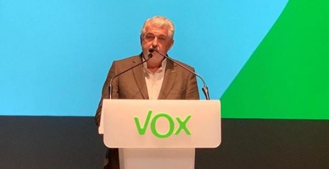 Jorge Cutillas, candidato de Vox al Congreso de los Diputados por La Rioja, en un acto en Madrid. / EUROPA PRESS -VOX