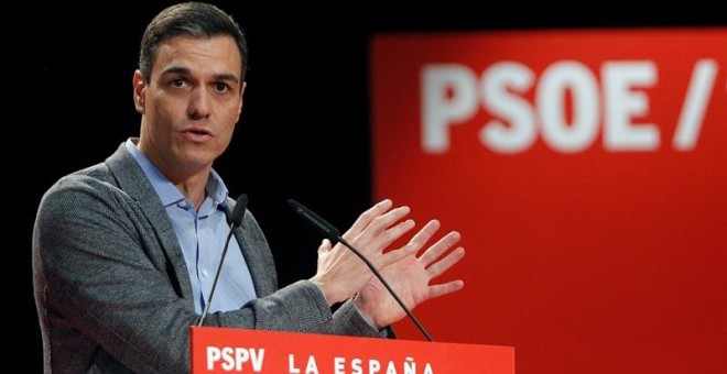 Pedro Sánchez, este sábado en un acto en Alicante / EFE.