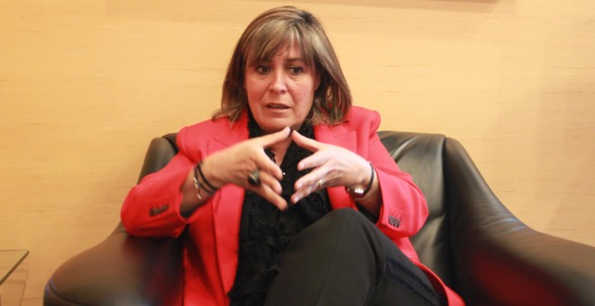 Núria Marín, durant l'entrevista amb 'Públic'.